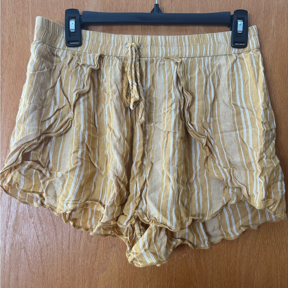 American Eagle Outfitters Mustard Striped Shorts